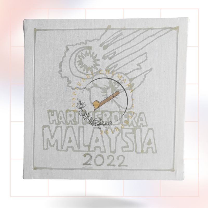 BATIK PAINTING TEMA MERDEKA + MALAYSIA WOOD FRAME KIT DIY Mewarna Art ...