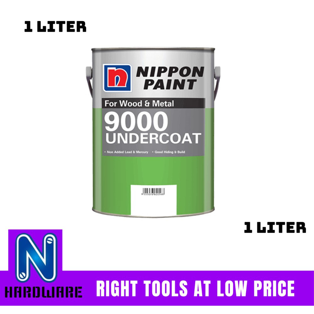 Nippon Paint 9000 Undercoat Cat Undercoat Besi Kayu 1L 1 Liter
