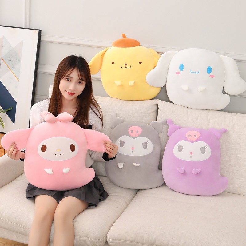 42cm Soft Sanrio Hug Pillow Kuromi Melody Cinnamoroll Plush Toy Back