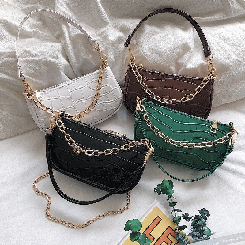 Crocodile Pattern Messenger Bag Chest Top Layer Cowhide All-match Sports Shoulder Bag Small Backpack Embossed Fashion Leather