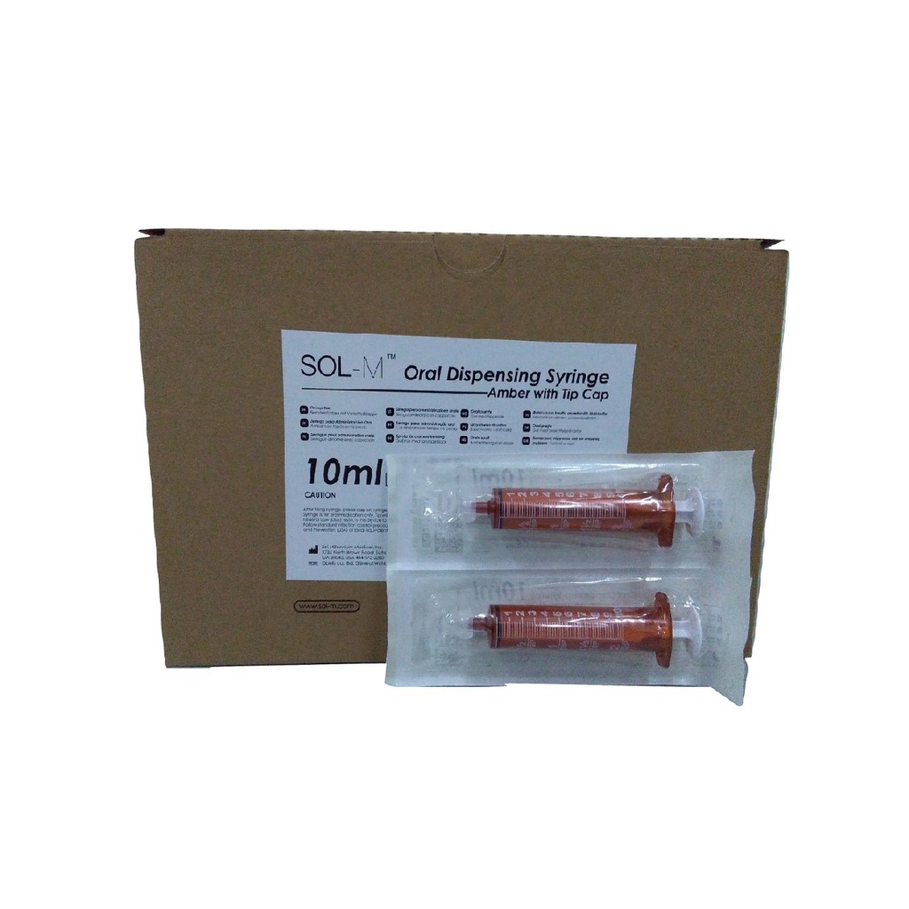 【PROMOTION】SOL-M™ 10ml AMBER Oral Dispensing Syringe 100pcs | Shopee ...