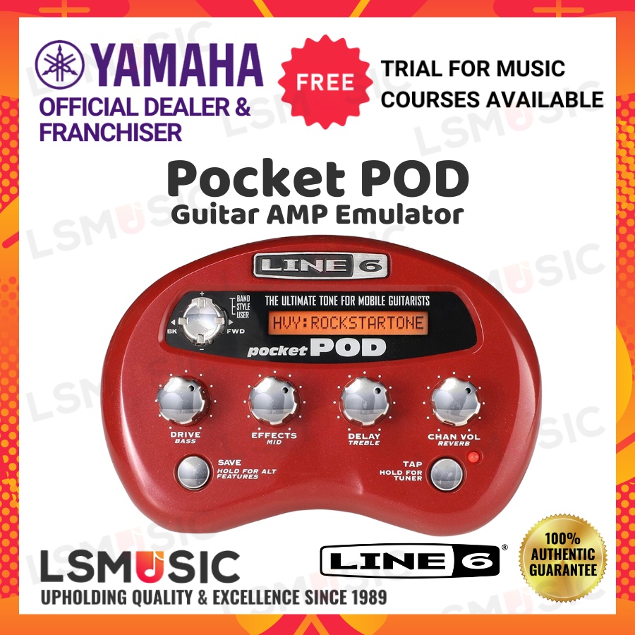 Line 6 Pocket POD Guitar Amp Emulator Multi Effects Pedal Processor For  Electric Guitar Accessories Gitar