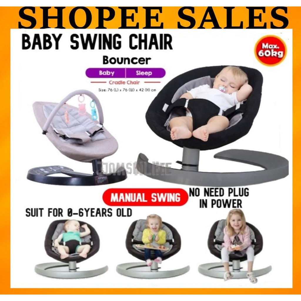 Readystock Baby Cradle Bouncer Rocking Chair Balance Swing Sleep Auto