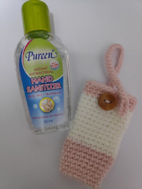 Crochet Hand Sanitizer Holder Louis Vuitton - Merajut Sarung botol Hand  sanitizer 