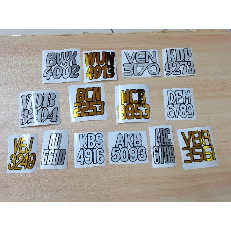 NO. PLATE MOTOR #DUA WARNA# STICKER DEPAN (STICKER CUTTING) | Shopee ...