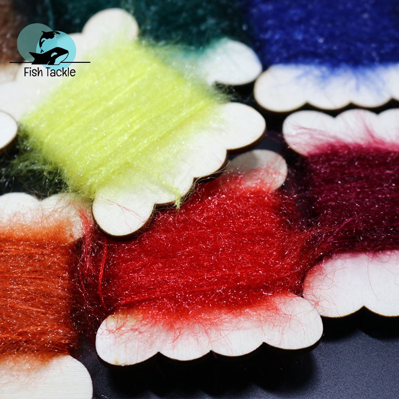 Fly Fishing Tying Materials Sparkle Hairy Sand Worm Yarn Fly Tying Dubbing Line Yarn Scud Bug