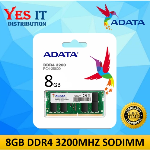 ADATA 8GB, DDR4, 3200MHz (PC4-25600), CL22, DIMM Memory at
