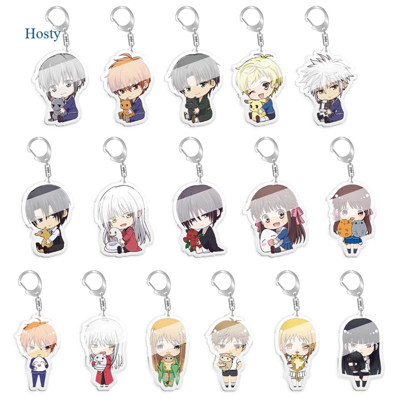 Hosty Anime Fruits Basket Keychain Honda Tohru Souma Kyo Somo Yuki Cute Q Version Figures Key