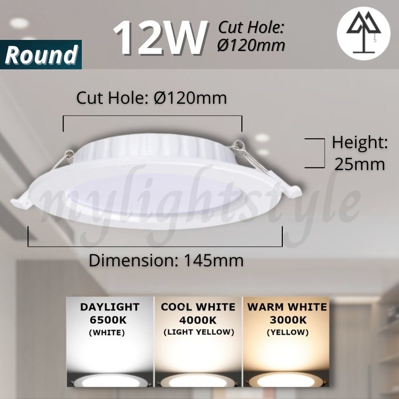 [2 Year Warranty] 12W 18W 20W 4'' 6''LED DOWNLIGHT ROUND RECESSED PANEL ...