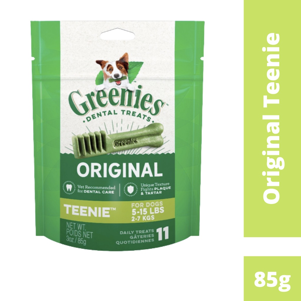 BOX) 6 BAGS GREENIES Treatpak Teenie Dog Denta Care 3oz (85g) Shopee Malaysia