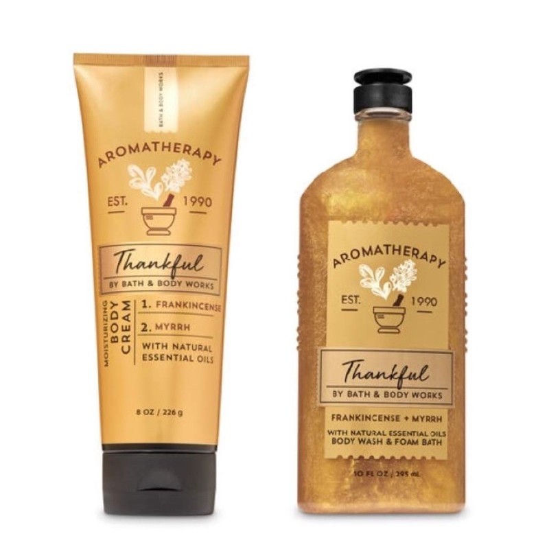 Bath & Body Works Aromatherapy Thankful Frankincense Myrrh Body Cream