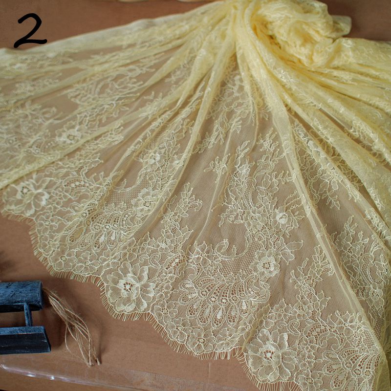 3m/lot) Eyelash Fabric French Sewing Fabrics Diy Exquisite Lace