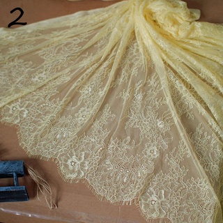 Buy 6 Wide Exquisite Leavers Lace in Black and Ivory, Made in France, Sold  by the Yard Online in India 