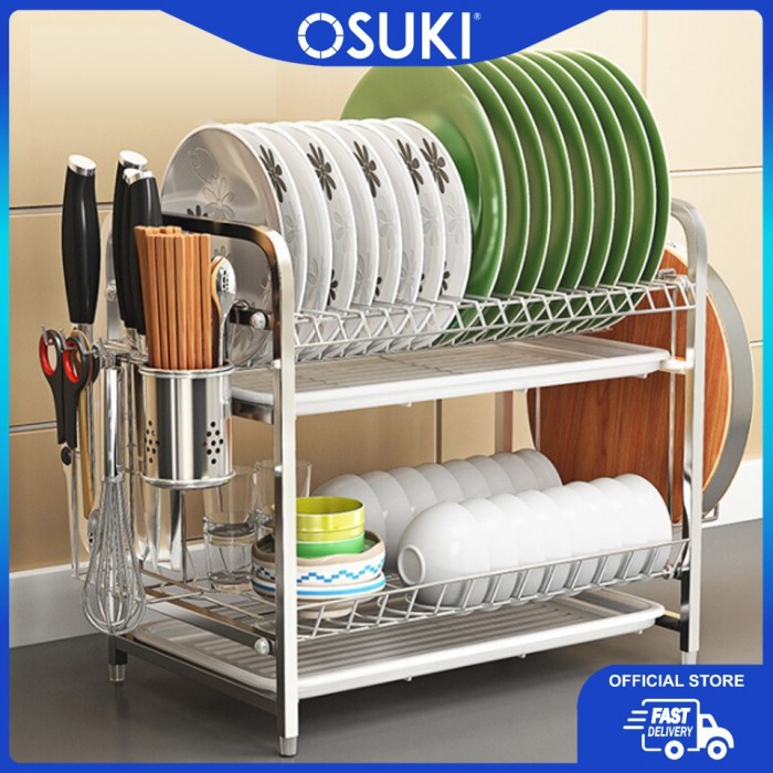 OSUKI 304 Stainless Steel Kitchen Dish Rack Shopee Malaysia