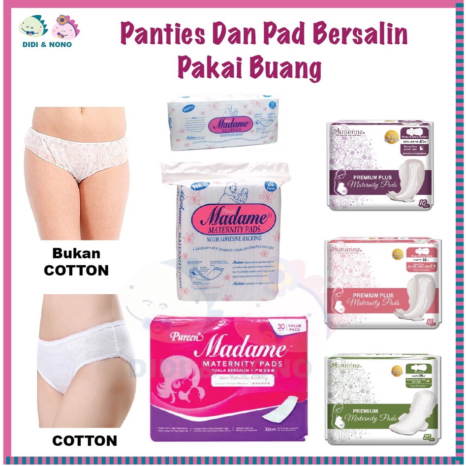 Madame Maternity Pads Disposable Panties Seluar Dalam Pakai BPad Ibu