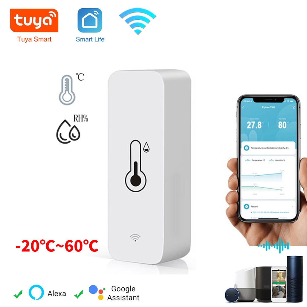 WiFi Tuya Smart Life App ZigBee Smart Temperature Humidity Sensor