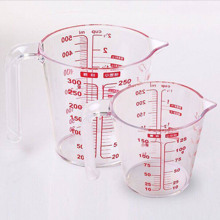 250/500/1000ml Double Scale Transparent Measuring Cup Kitchen Weighing Tool  Purple Plastic