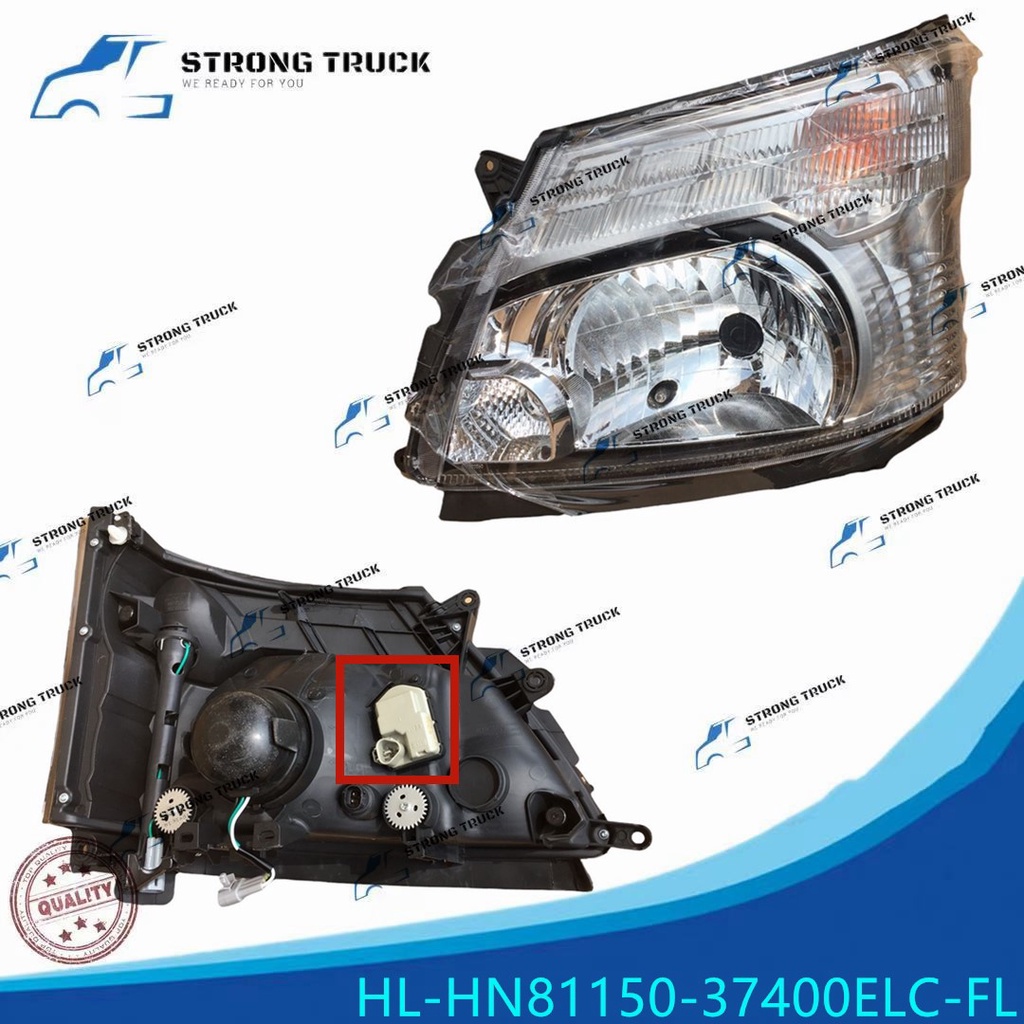 Vexel Truck Mirror Head With LED Light – RH Replacement For Hino/Isuzu, 17.5 X 8