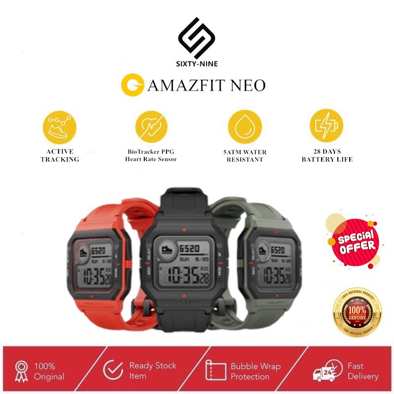 Amazfit Neo Smart Watch 28 Days Battery Life Smartwatch