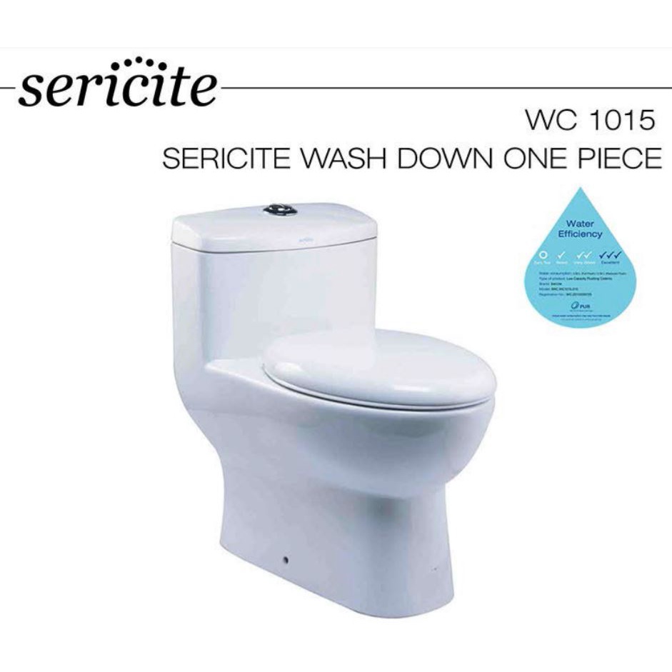 SERICITE Toilet Seat Cover Heavy Duty White Soft Closing WC 1038 WC