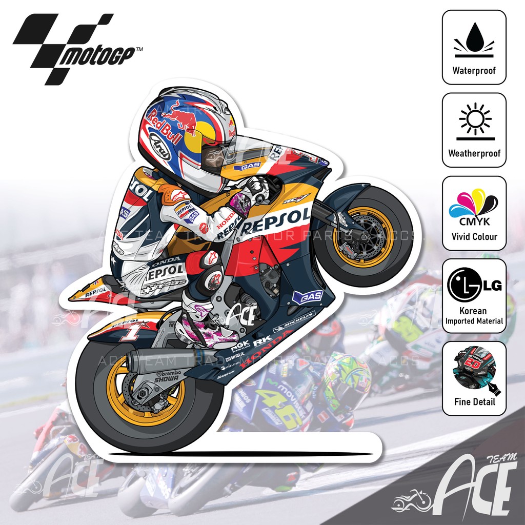 Red Bull Racing Team Decal Sticker for MotoGP Bike