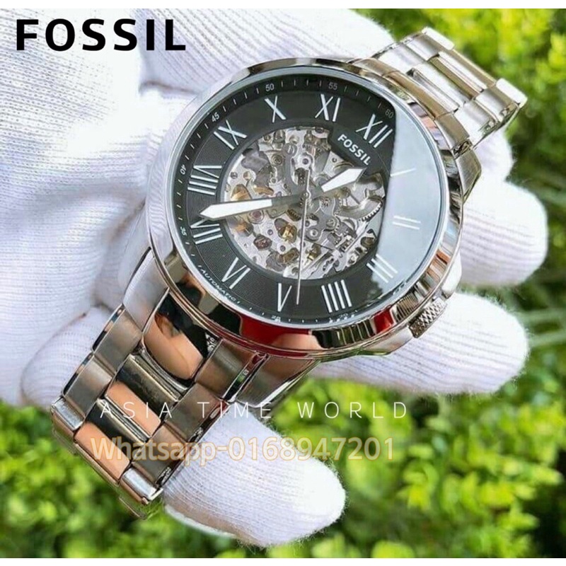 Ready Stock ORIGINAL FOSSIL GRANT SILVER WATCH ME3103 AUTOMATIC STAINLESS STEEL MEN S WATCH Official Warranty Shopee Malaysia