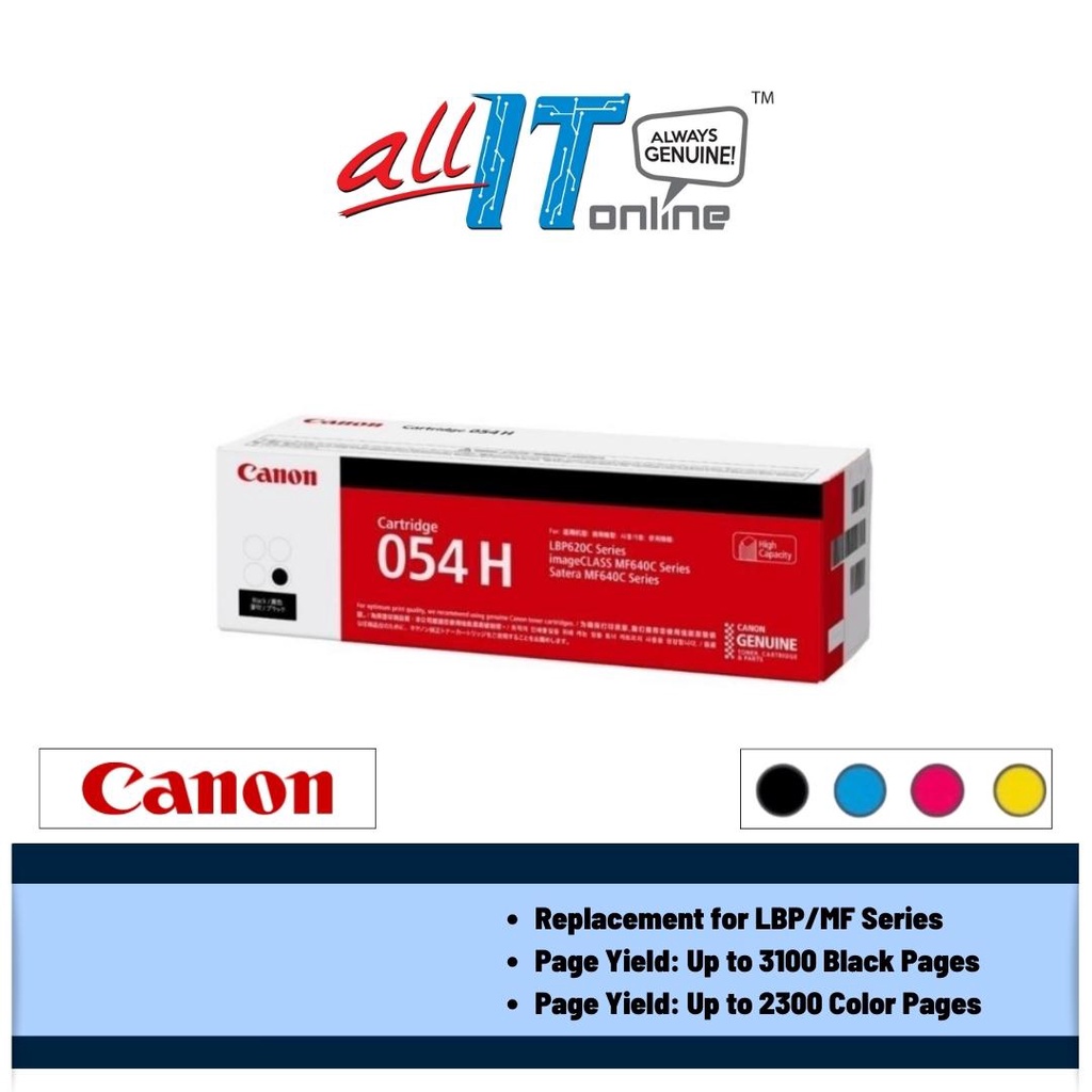 SET 4 Toner Canon 045H (054H) Vuoti E Usati | Originali - Per Stampanti Laser