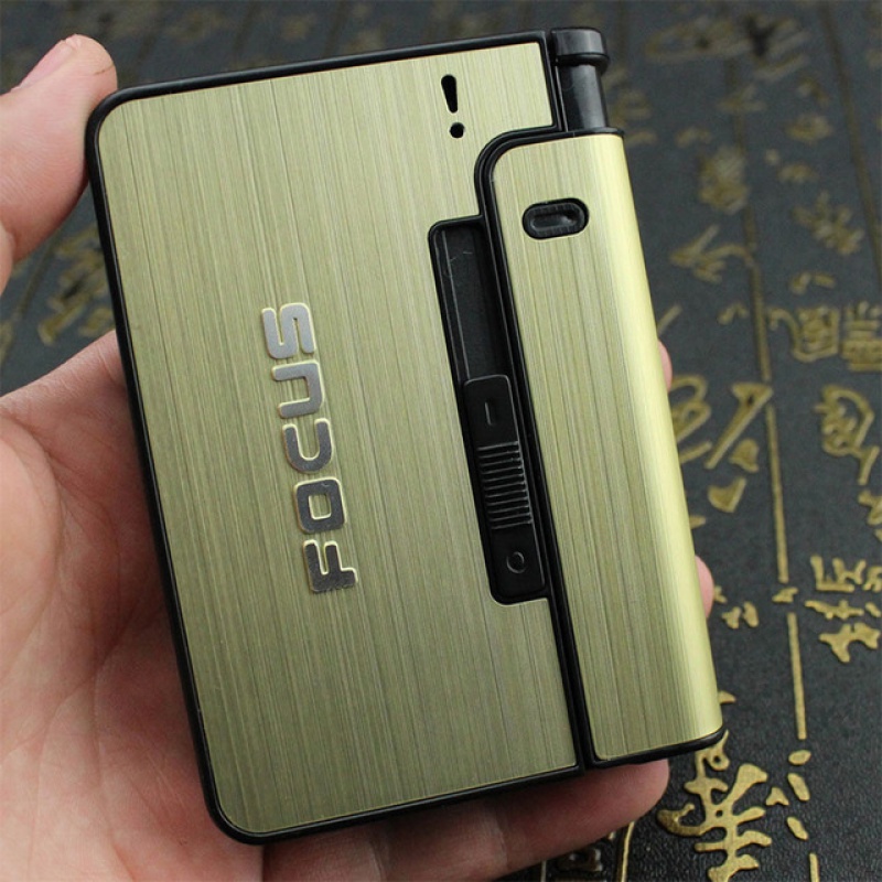 FOCUS Portable Metal Case Creative Automatic Holder Box Gadget For Men Gift 
