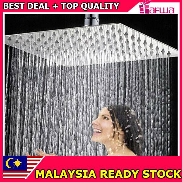 Kepala Paip Shower Mandi Petak Stainless Steel 201 (8 inch Square ...