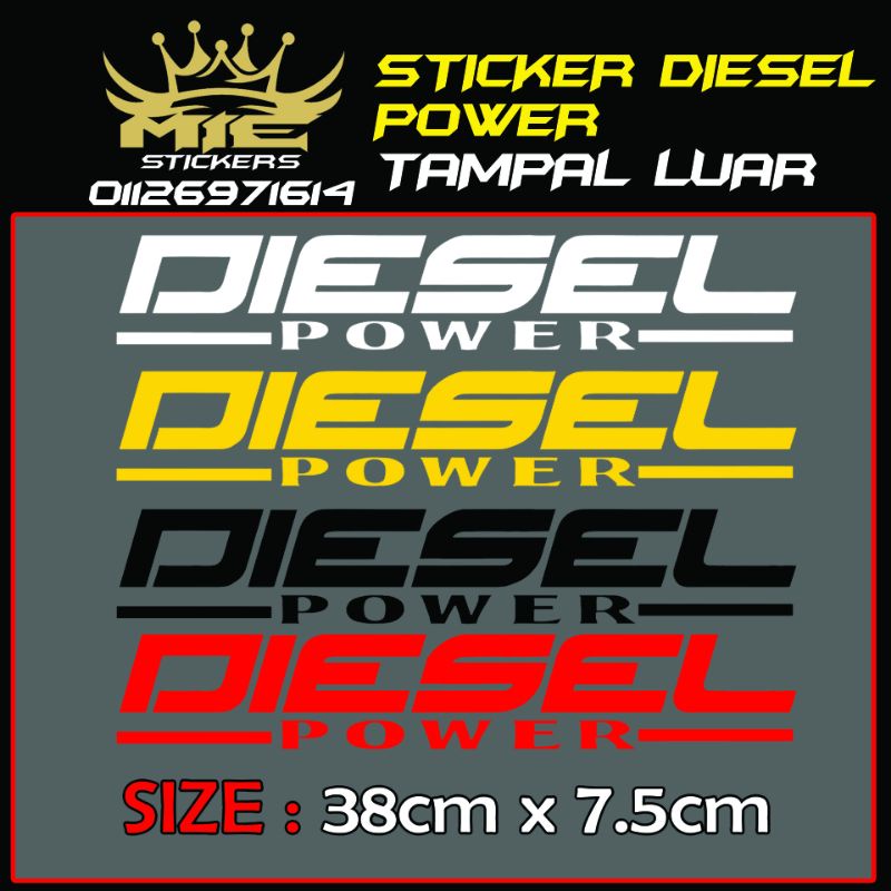 sticker DIESEL POWER for 4x4 Ranger, Hilux,Triton, D-max, Navara ...