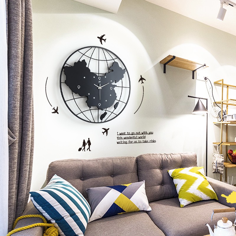 Maps Wall Clock Black | Shopee Malaysia