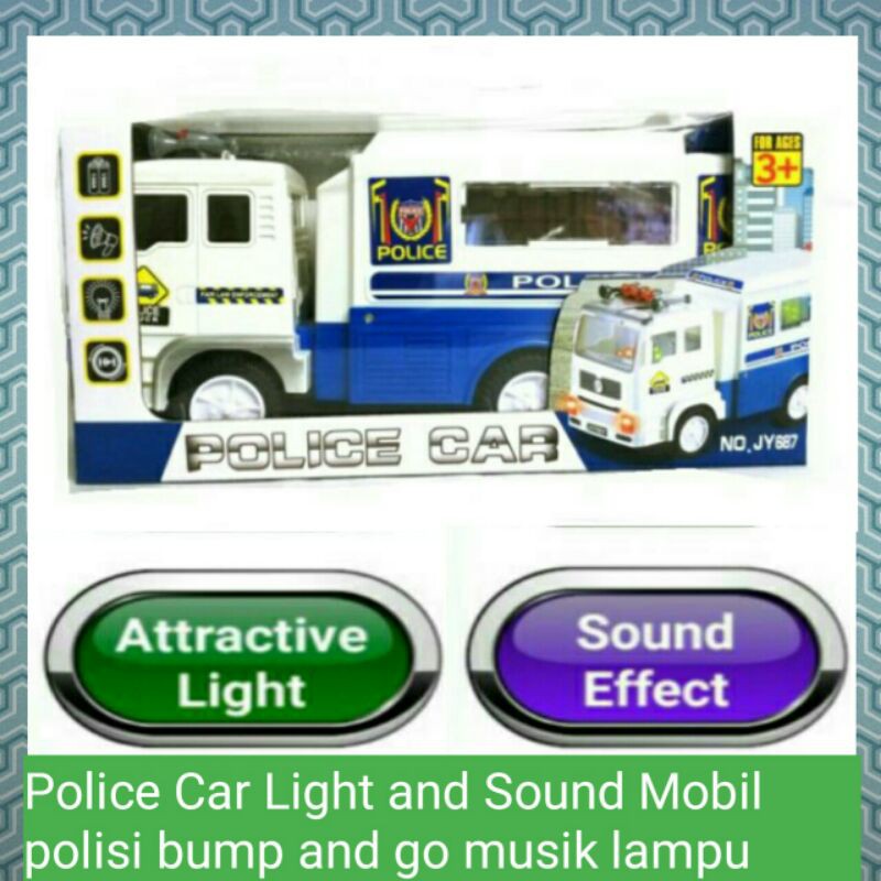 Toy Anaj Car Police Car Light And Sound Bump And Go Police Car Shopee
