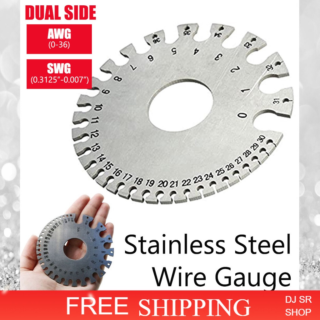 Precise Canada Steel Round Wire SWG & MM Measuring Gauge – WG-002 Sheet Metal Tool