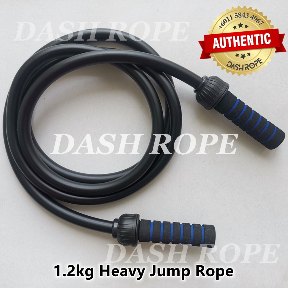 DASHROPE 1.2kg Heavy Jump Rope Weighted Muaythai Tali Lompat Berat Skipping  Gym Weight Exercise Workout Muscle Cardio