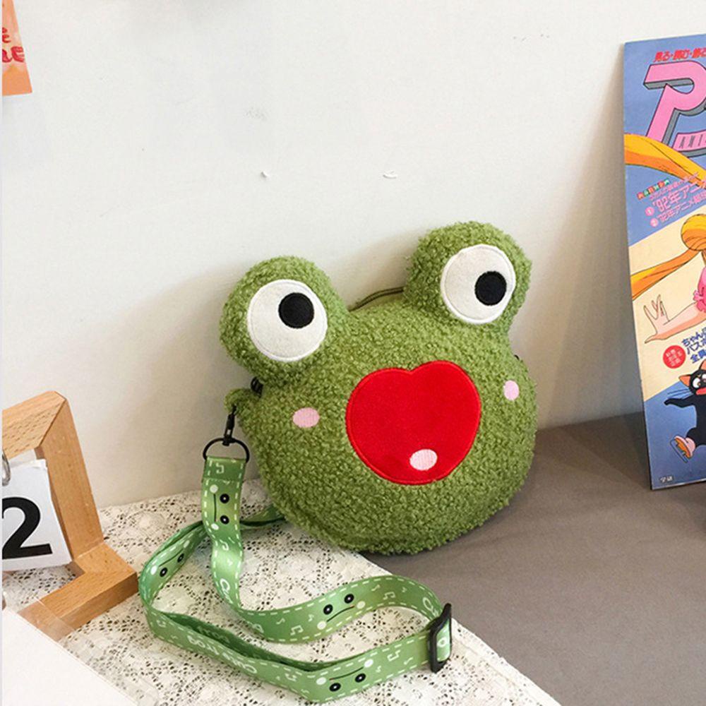 AHMED Frog Messenger Bag Student Soft Cute Cartoon Green Frog Shopper ...