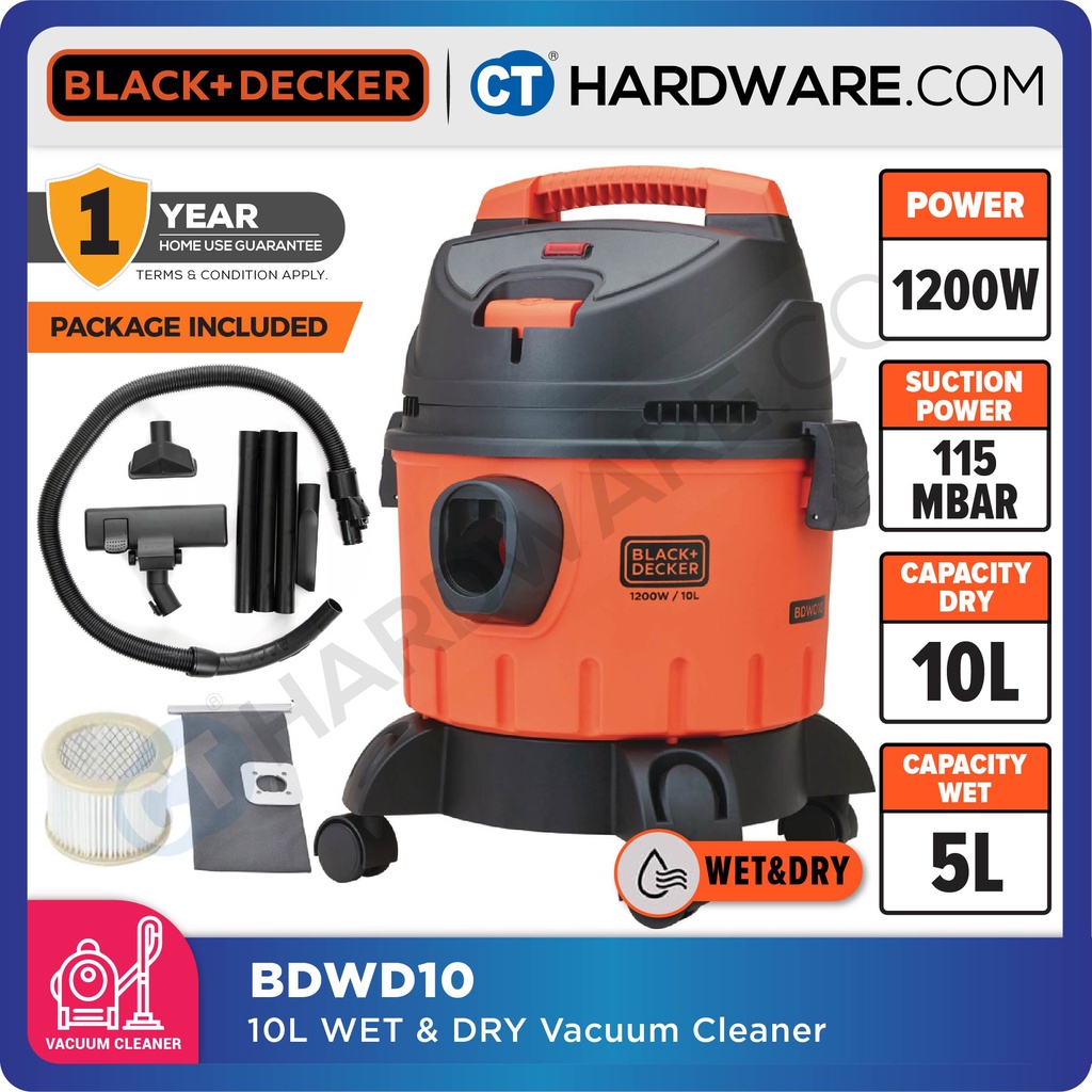 Black+Decker BDWD20-B1 Wet & Dry Vacuum Cleaner