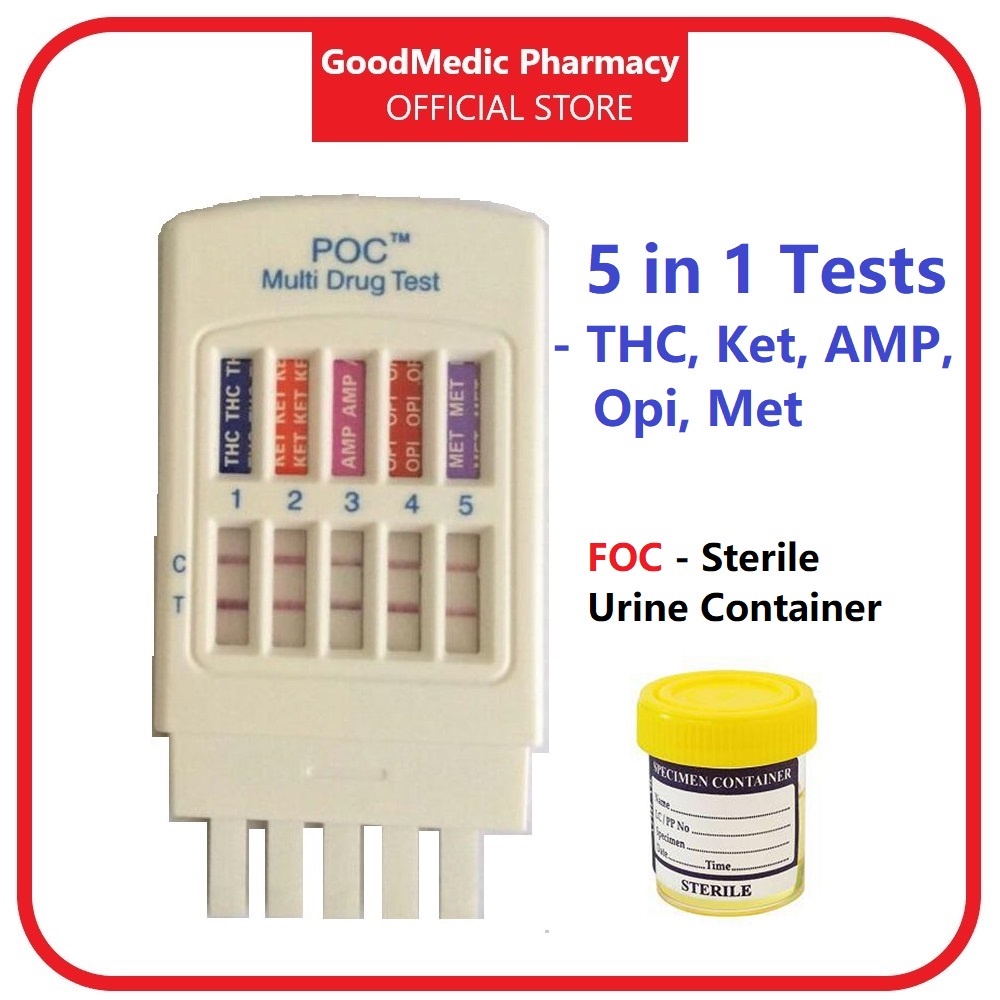 AHP Diagnostic POC 5 in 1 Test Kit To Detect Drug of Abuse In Urine 5.0