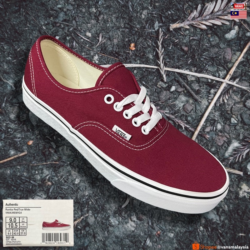 Vans rumba hot sale red authentic