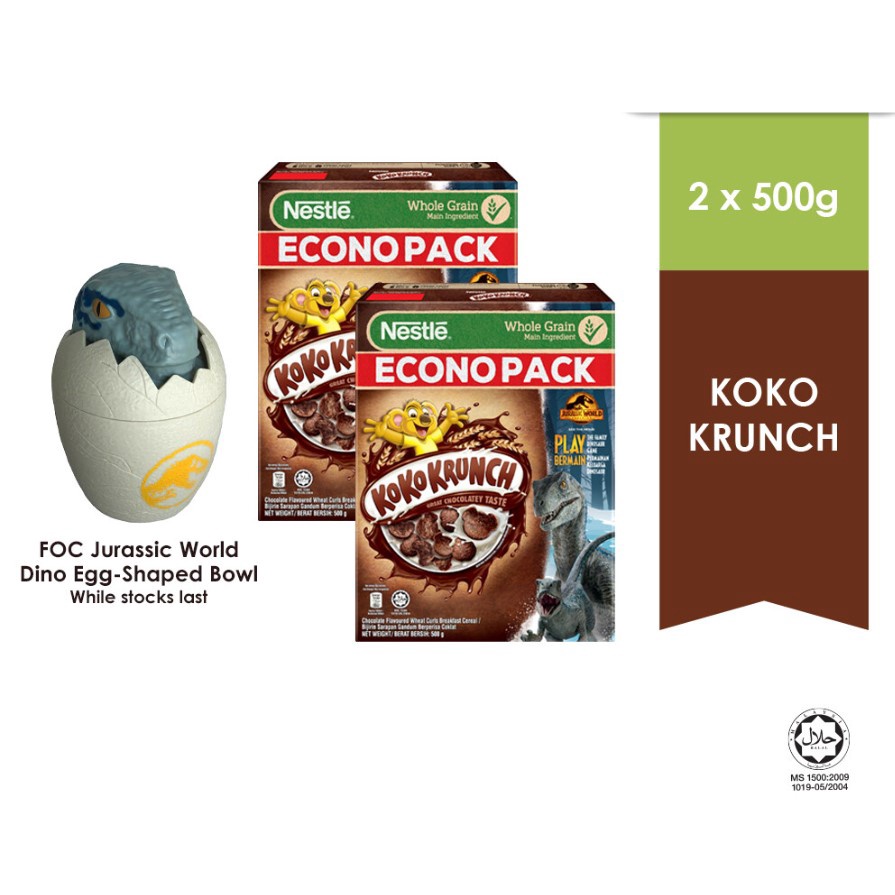 READY STOCK NESTLE KOKO KRUNCH Cereal 500g x 2box Free 1 JURASSIC BOX ...