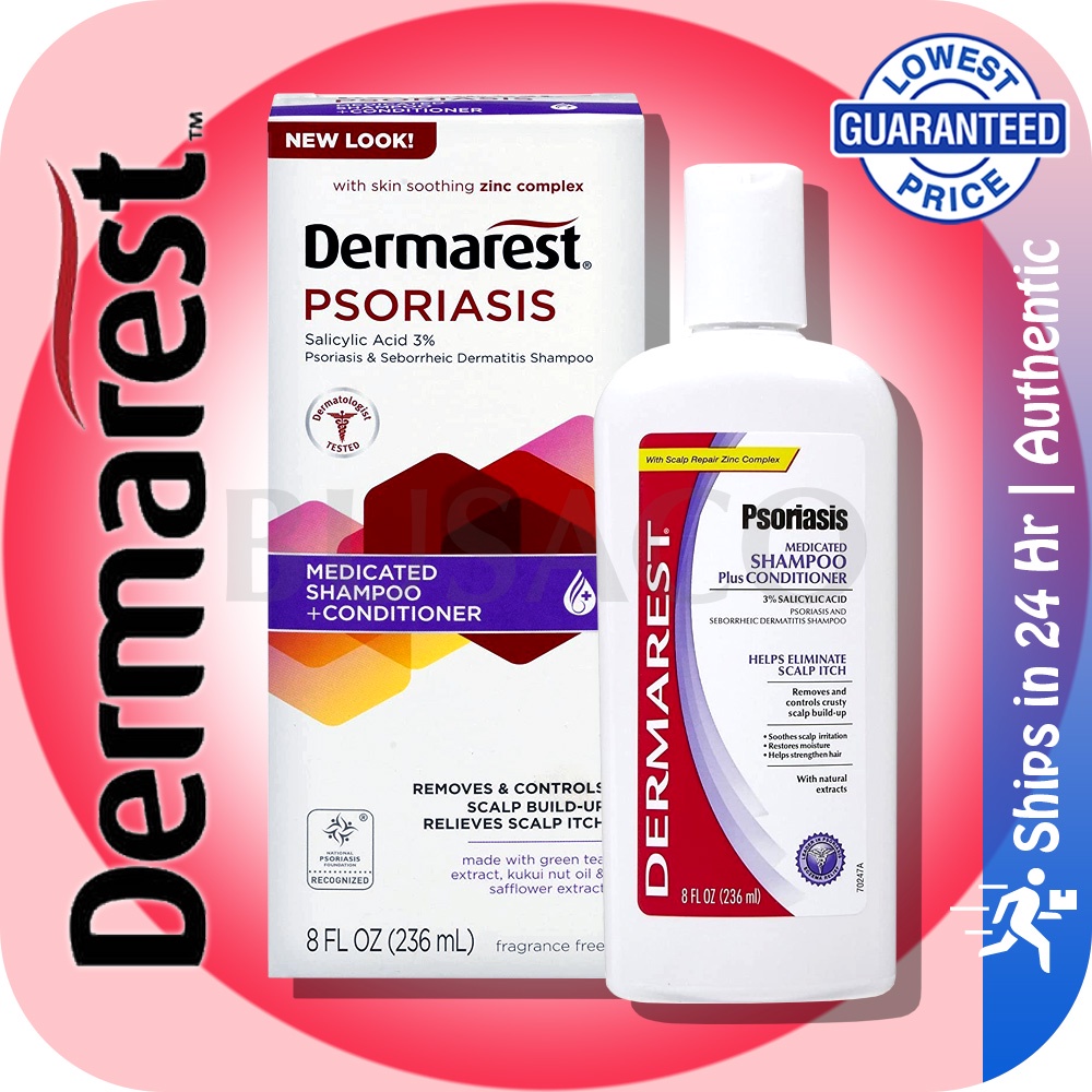 🔥In Stock🔥 236mL Dermarest Psoriasis Medicated Shampoo + Conditioner