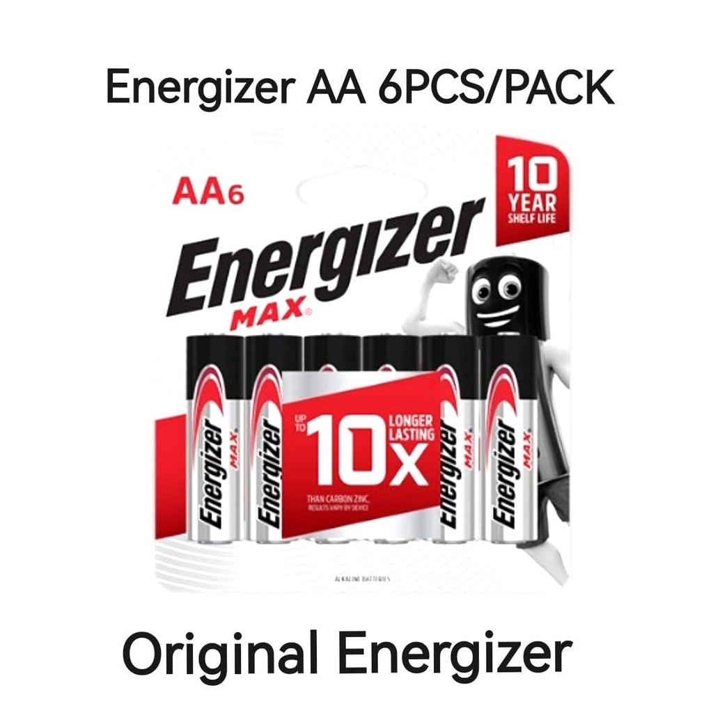ENERGIZER MAX AA E91 Alkaline Battery 6pcs/pack Shopee Malaysia