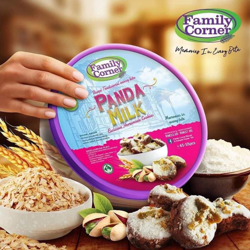Kuih Raya Panda Milk Viral Biscuit Family Corner | Shopee Malaysia