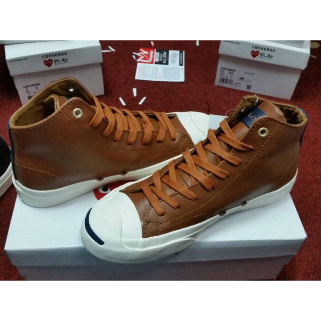 Converse jack purcell leather high outlet top