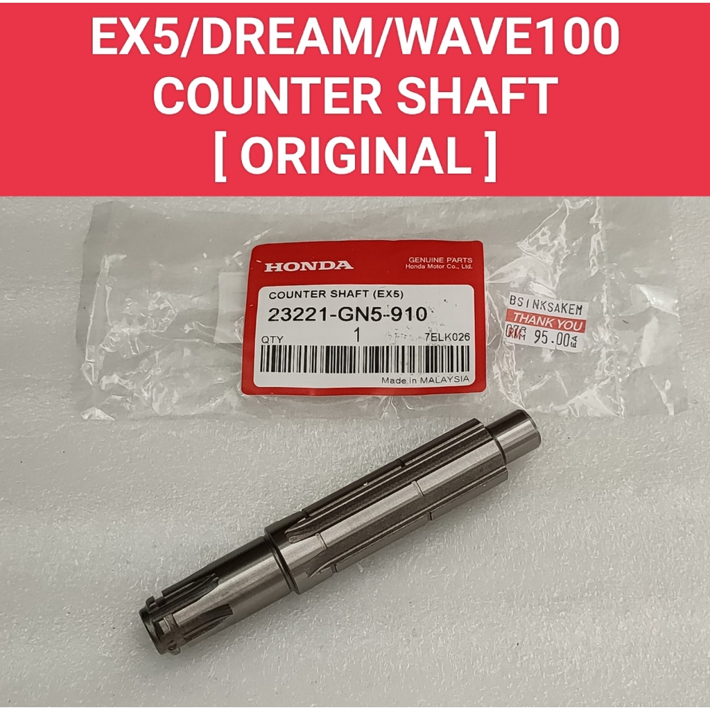EX5/DREAM/WAVE100 ( ORIGINAL ) COUNTER SHAFT/FRONT SPOCKET SHAFT ...