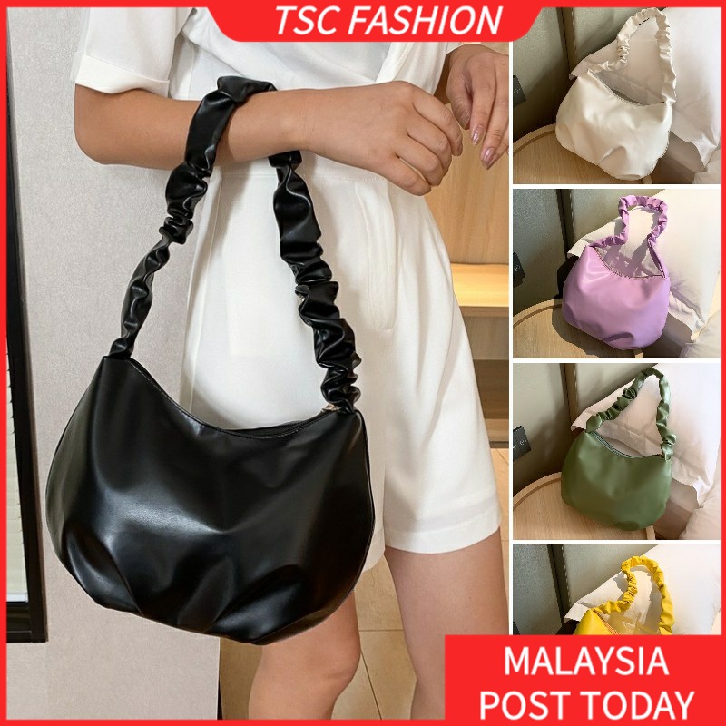French Minority Design Simple Wide Shoulder Strap Bucket Bags Female