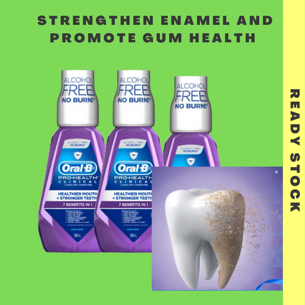 OralB 7 Benefits Clean Mint Mouthwash Gum Health Enamel Strengthen