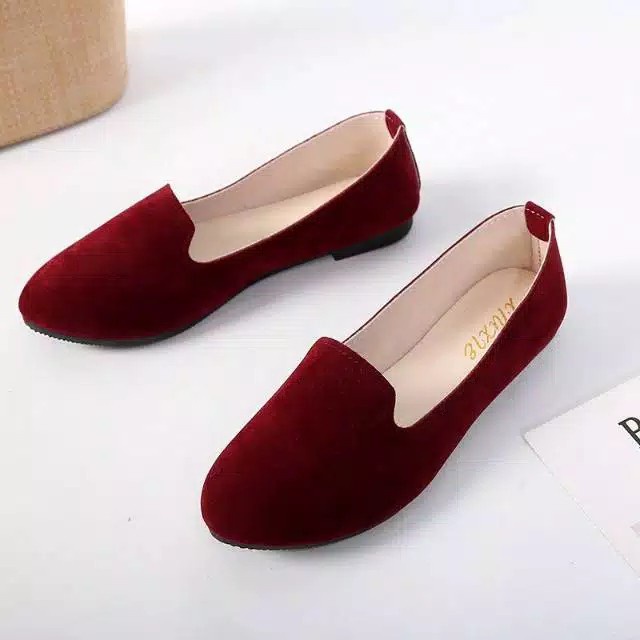 Flat shoes suede hot sale