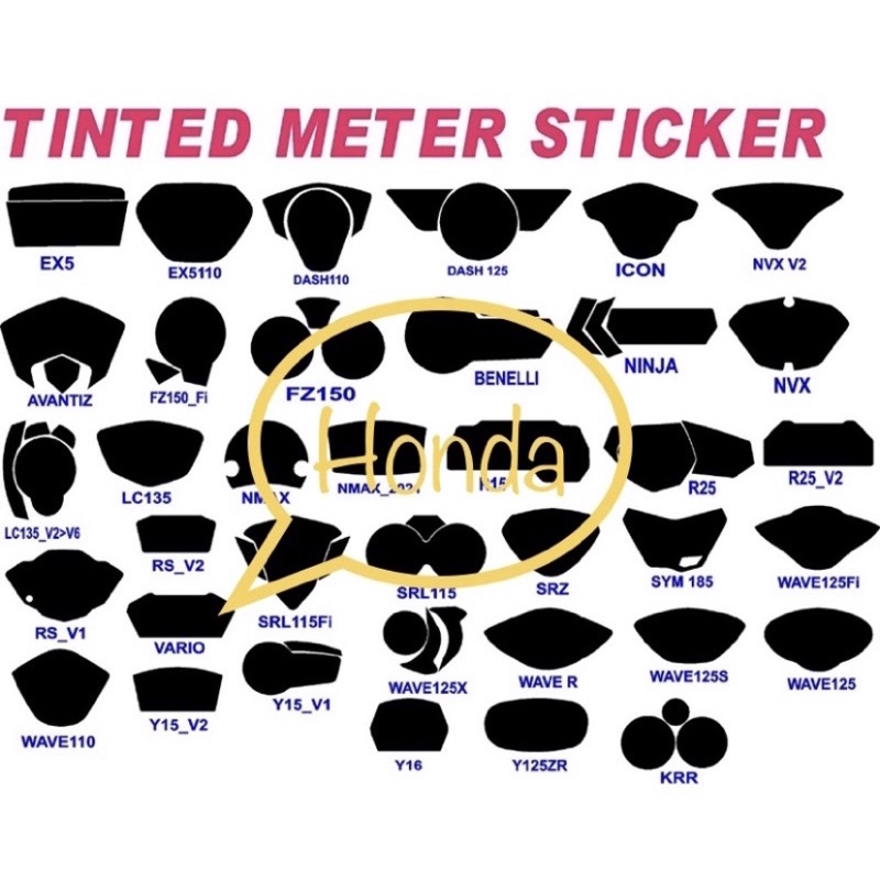 Honda adv 150/vario sticker meter tinted smoke | Shopee Malaysia