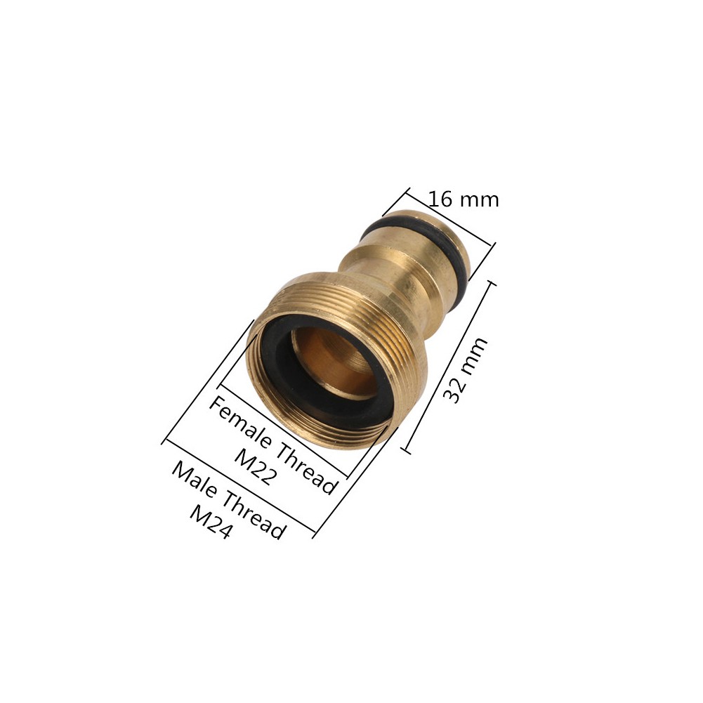 Female Thread M22 to Male Thread M24 Copper Nickel Plated/Brass Nipple ...