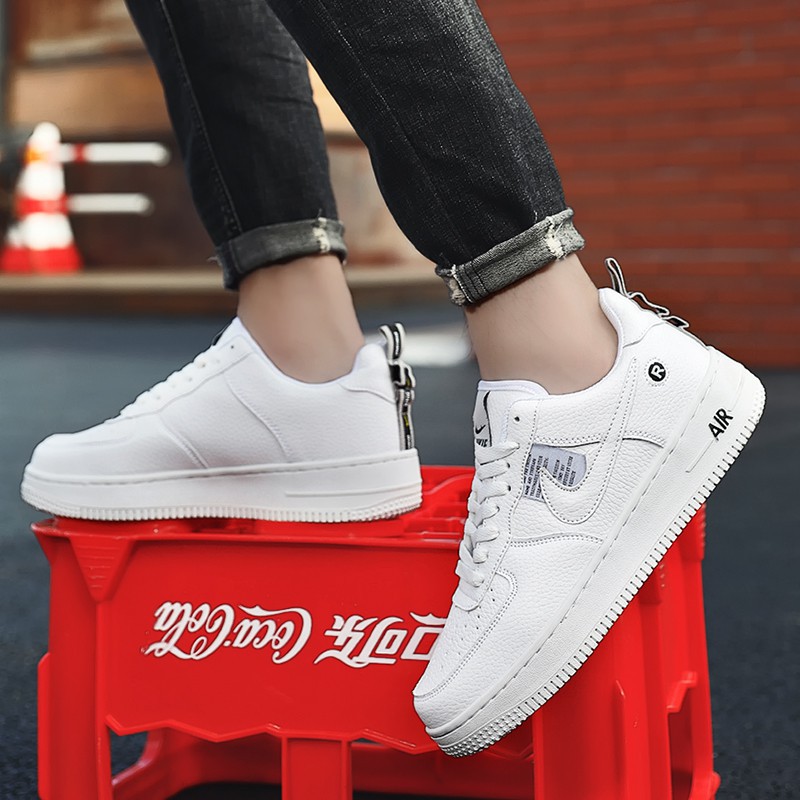 ☜SIZE 36-46 AF1 Men and Women White Shoes Nike Air Force One